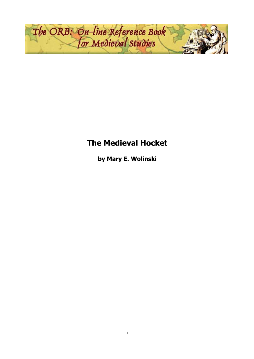 The Medieval Hocket