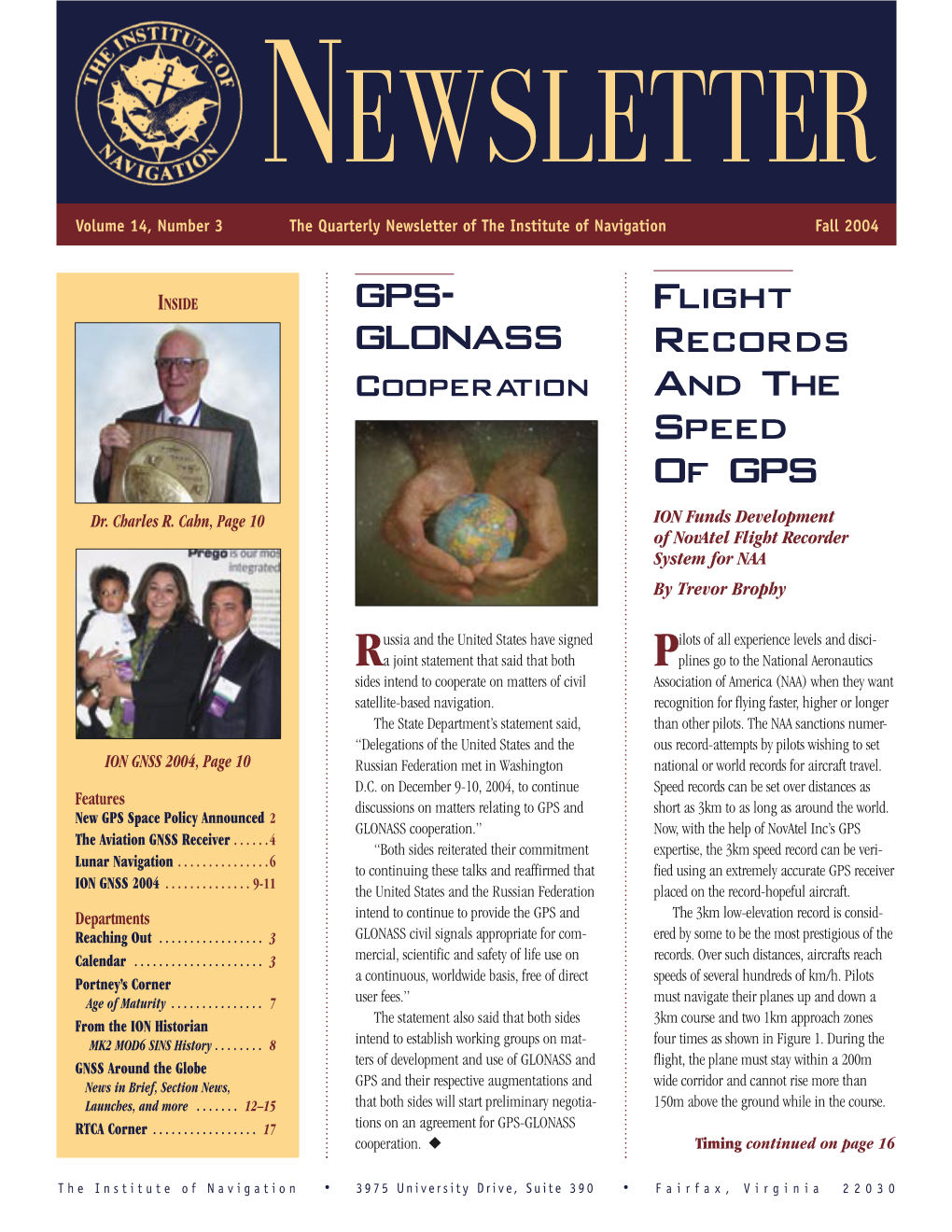 ION Newsletter, Volume 14 Number 3, Fall 2004