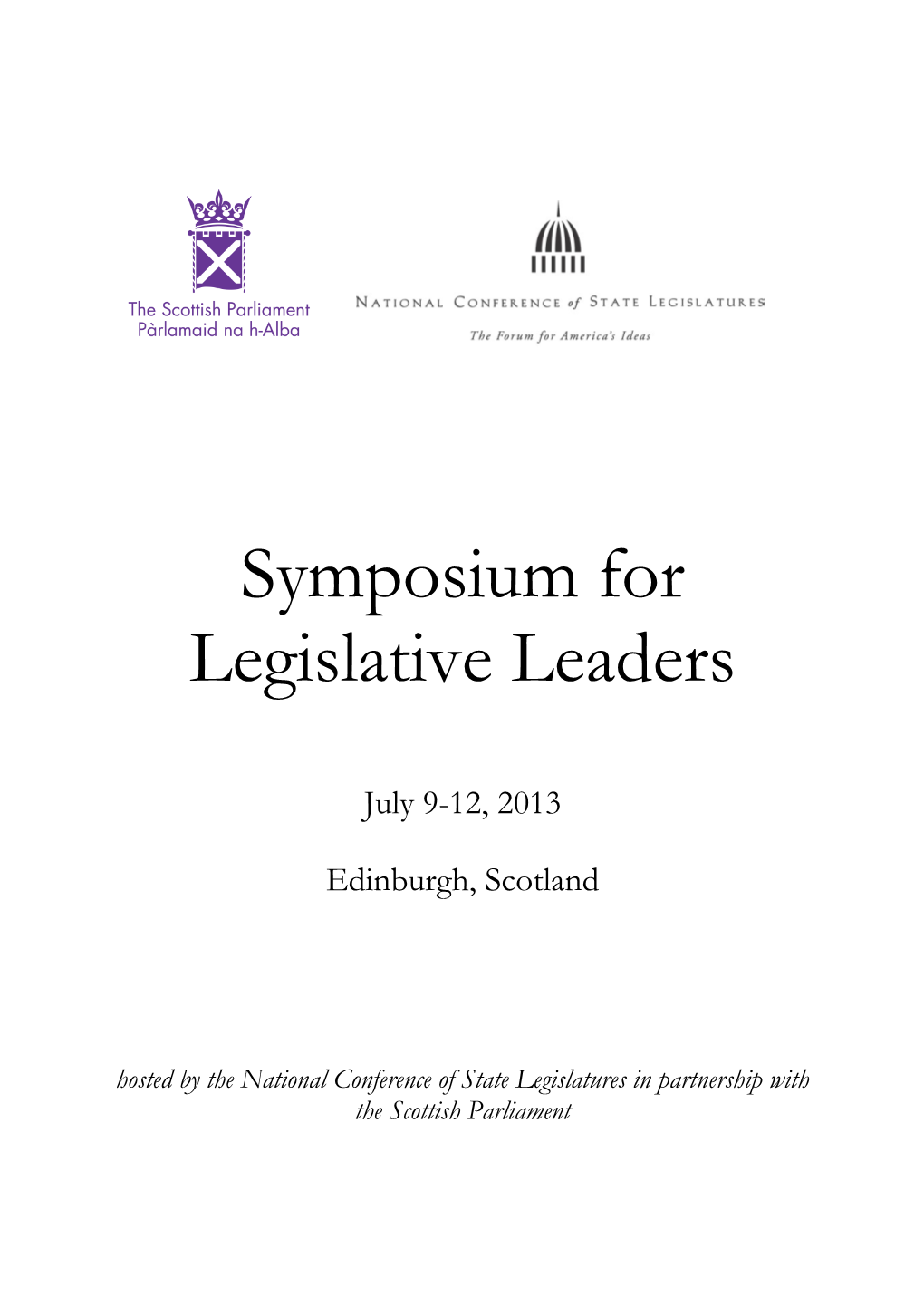 Symposium for Legislative Leaders