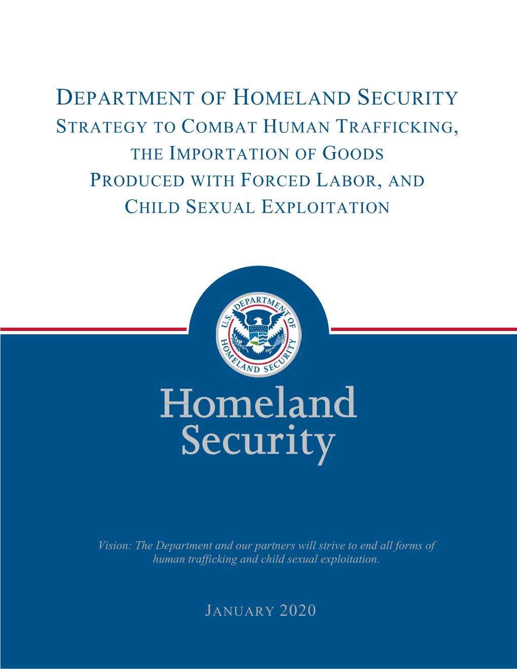 DHS Strategy to Combat Human Trafficking