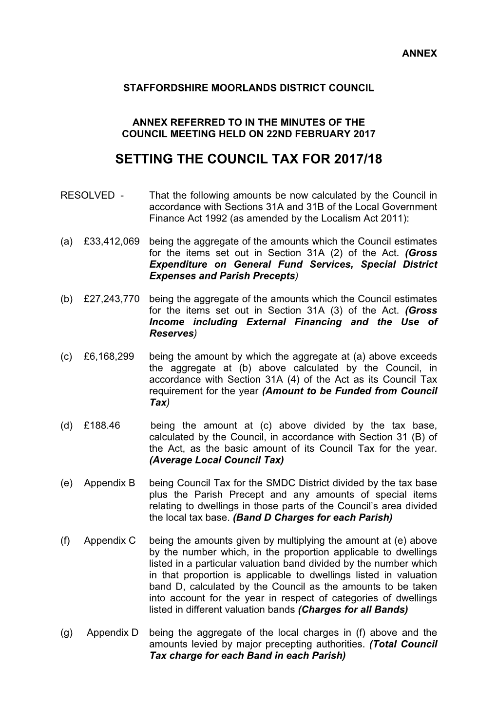 Annex to Minutes 22.2.17 , Item 5. PDF 109 KB