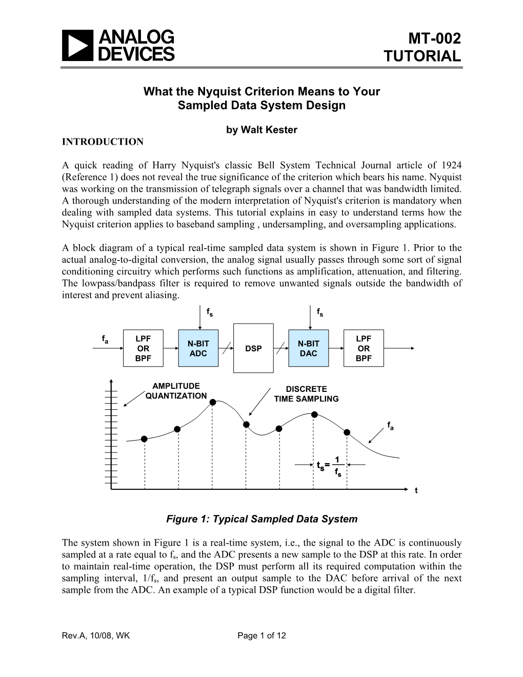 MT-002: What the Nyquist Criterion Means to Your Sampled Data