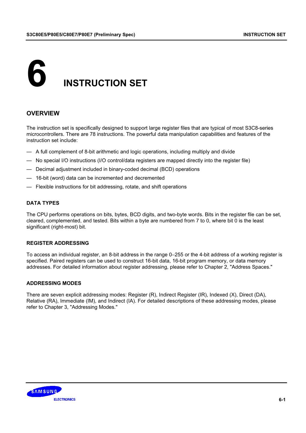 6 Instruction Set