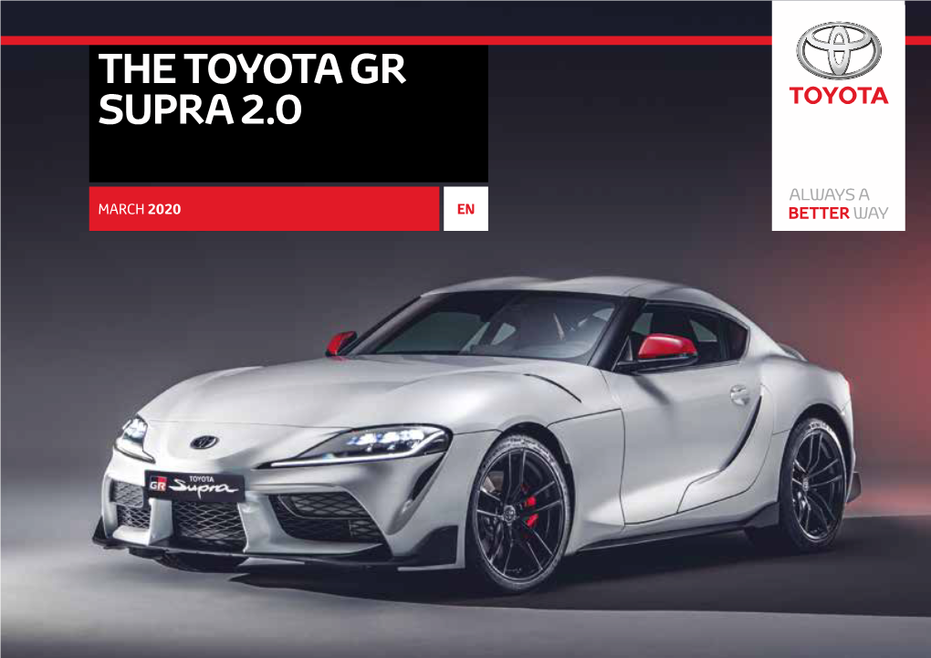 The Toyota Gr Supra 2.0