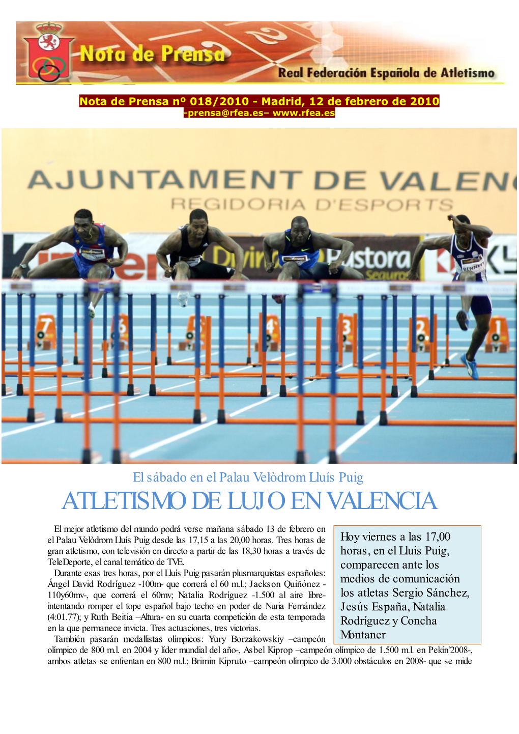 Atletismo De Lujo En Valencia