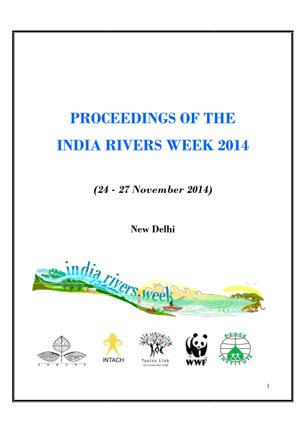 India Rivers Week Proceedings