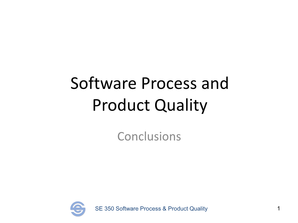 Software Process and Product Quality