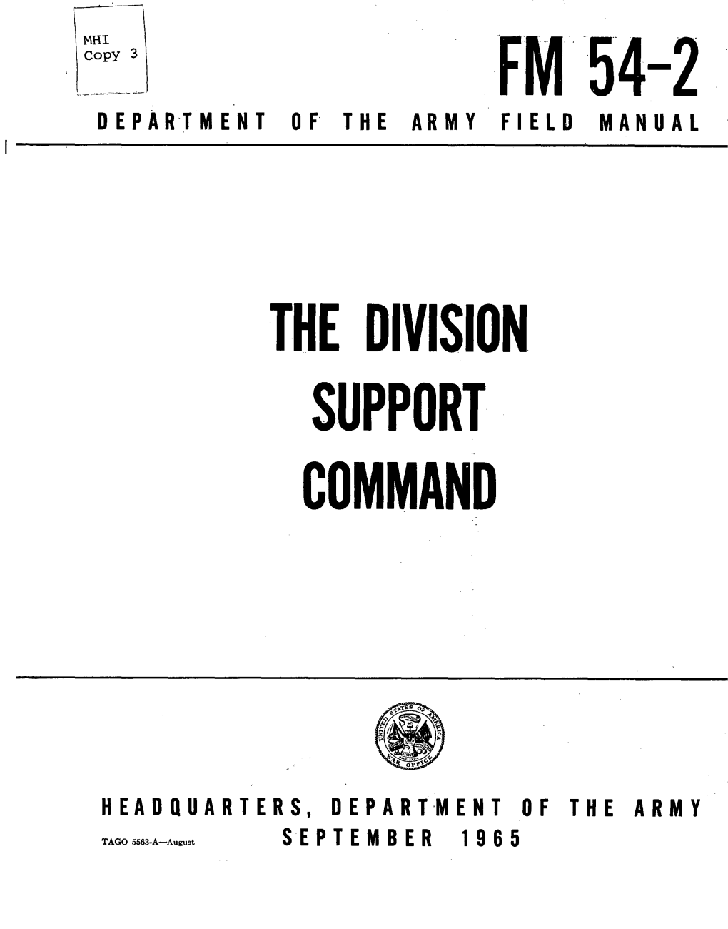 The Division Support Command