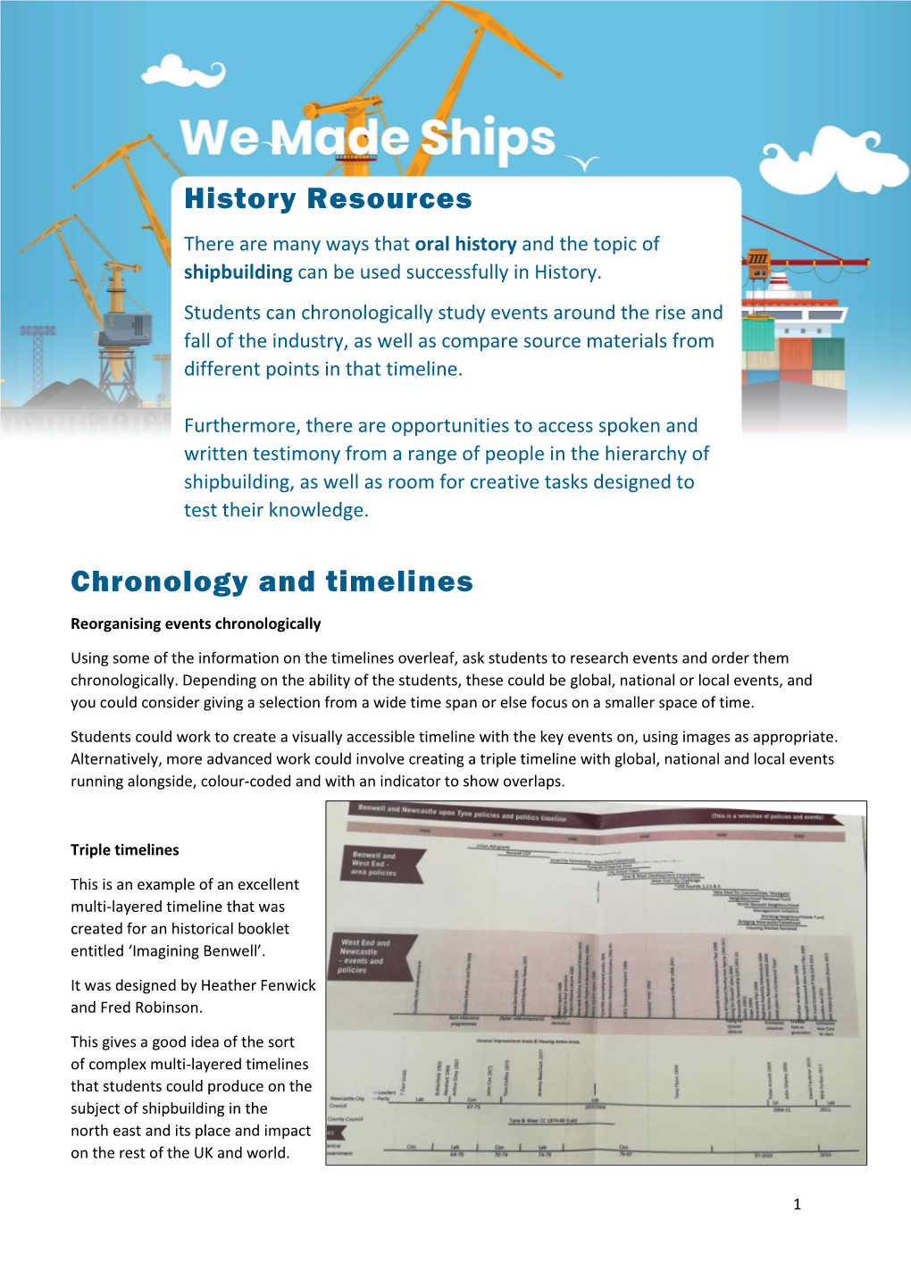Chronology and Timelines History Resources
