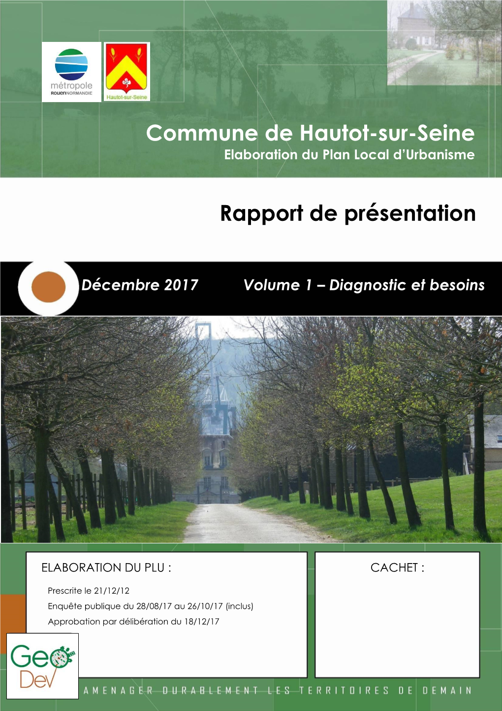 Rapport De Présentation Commune De Hautot-Sur-Seine