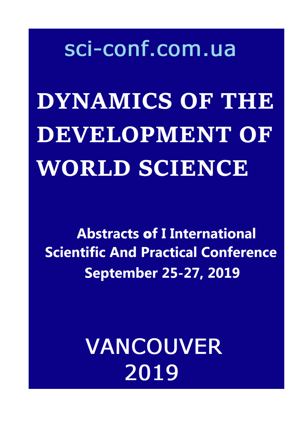 Dynamics of the Development of World Science