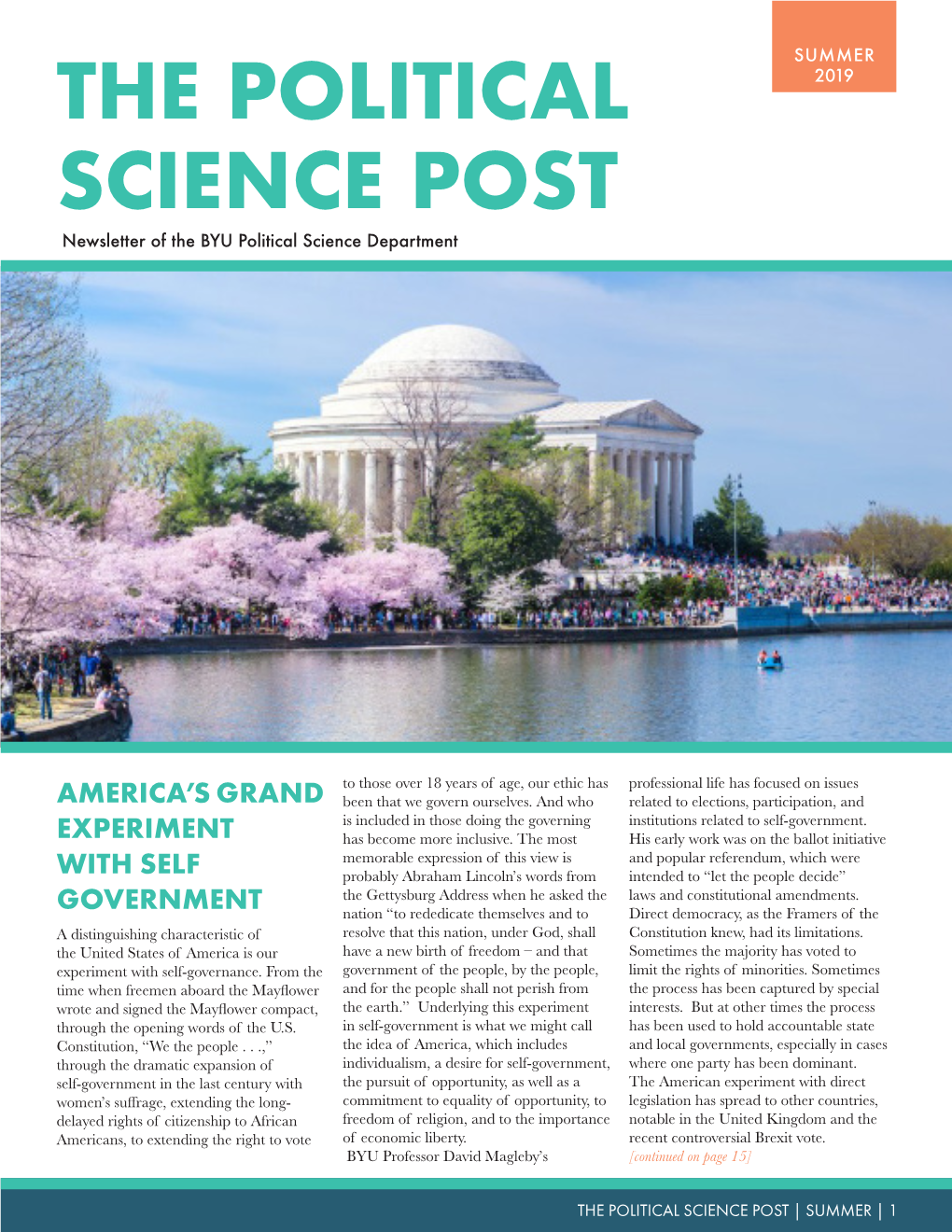 The Political Science Post | Summer | 1 Table of Contents