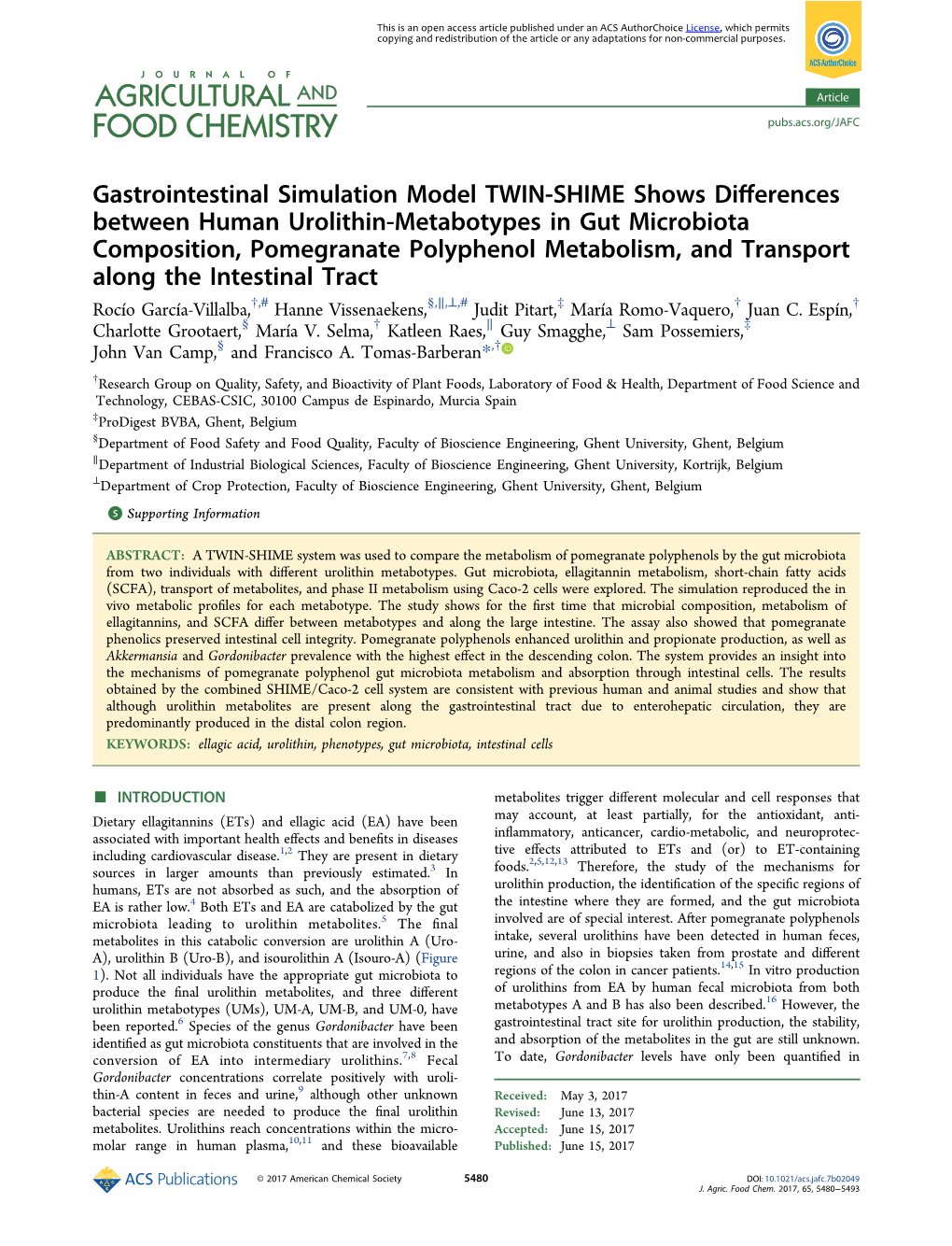 Gastrointestinal Simulation Model TWIN-SHIME Shows Differences