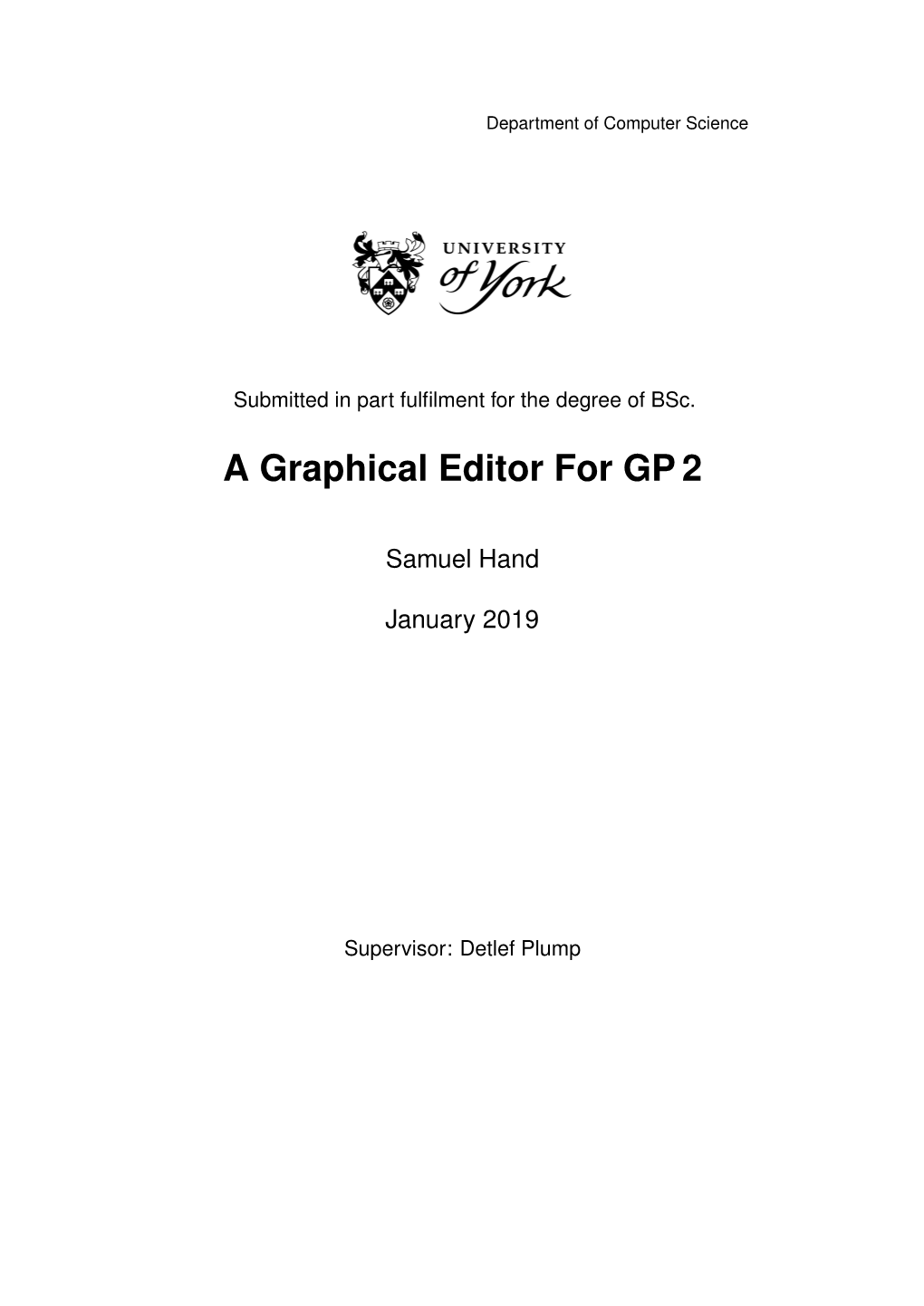 A Graphical Editor for GP 2