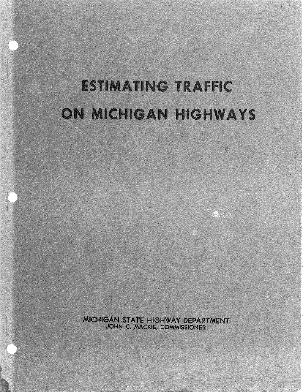 Estimating Traffic on Michigan Highways