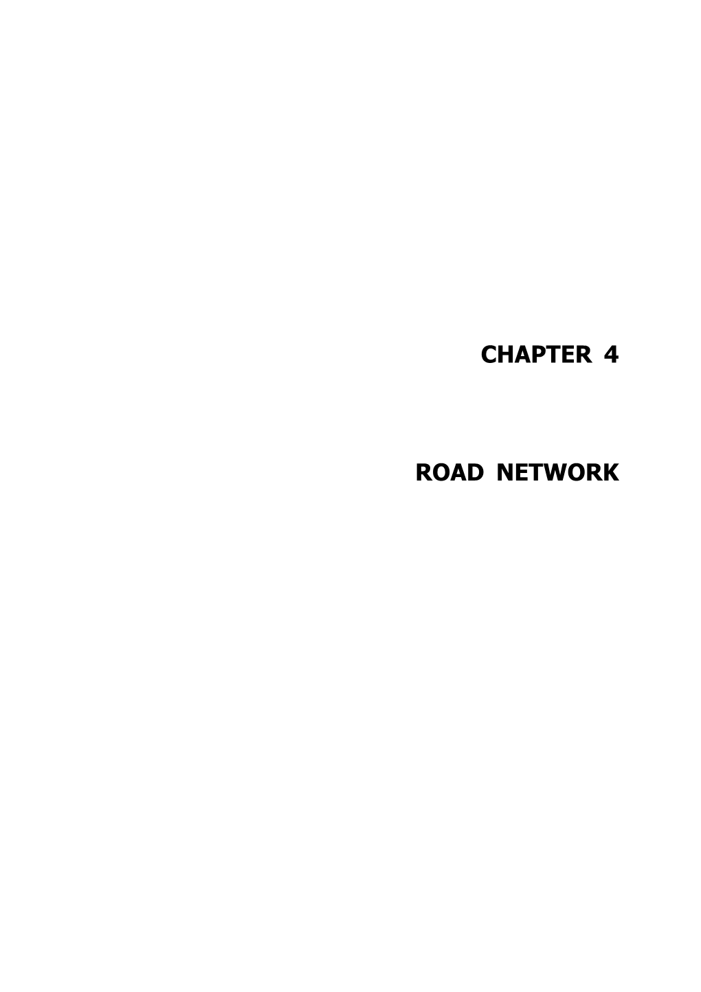 Chapter 4 Road Network