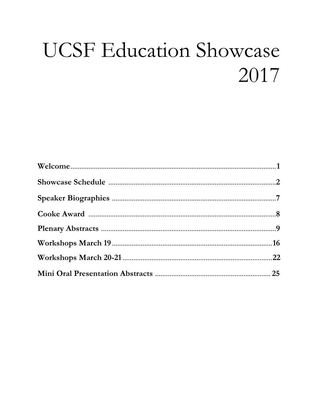 UCSF Education Showcase 2017