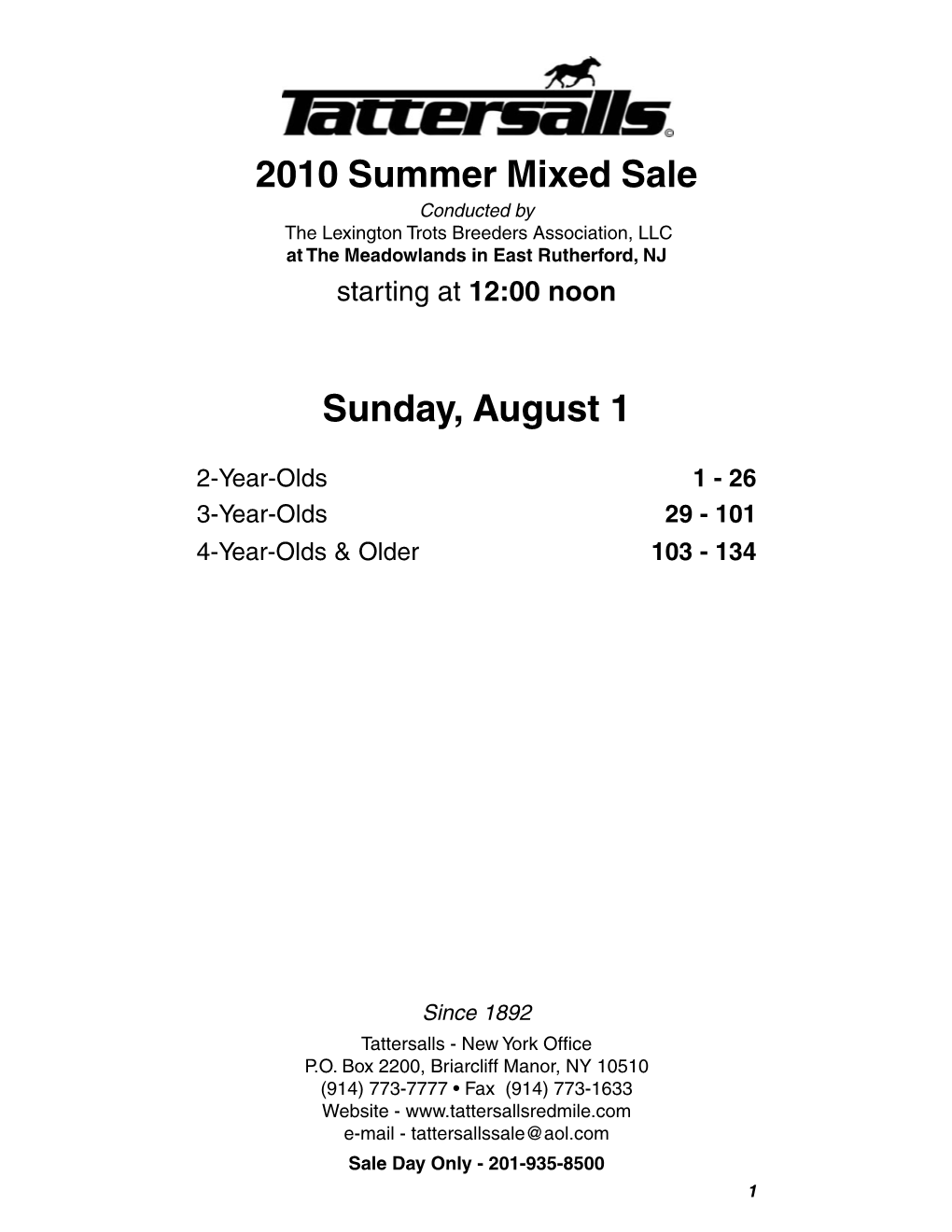 2010 Summer Mixed Sale Catalog