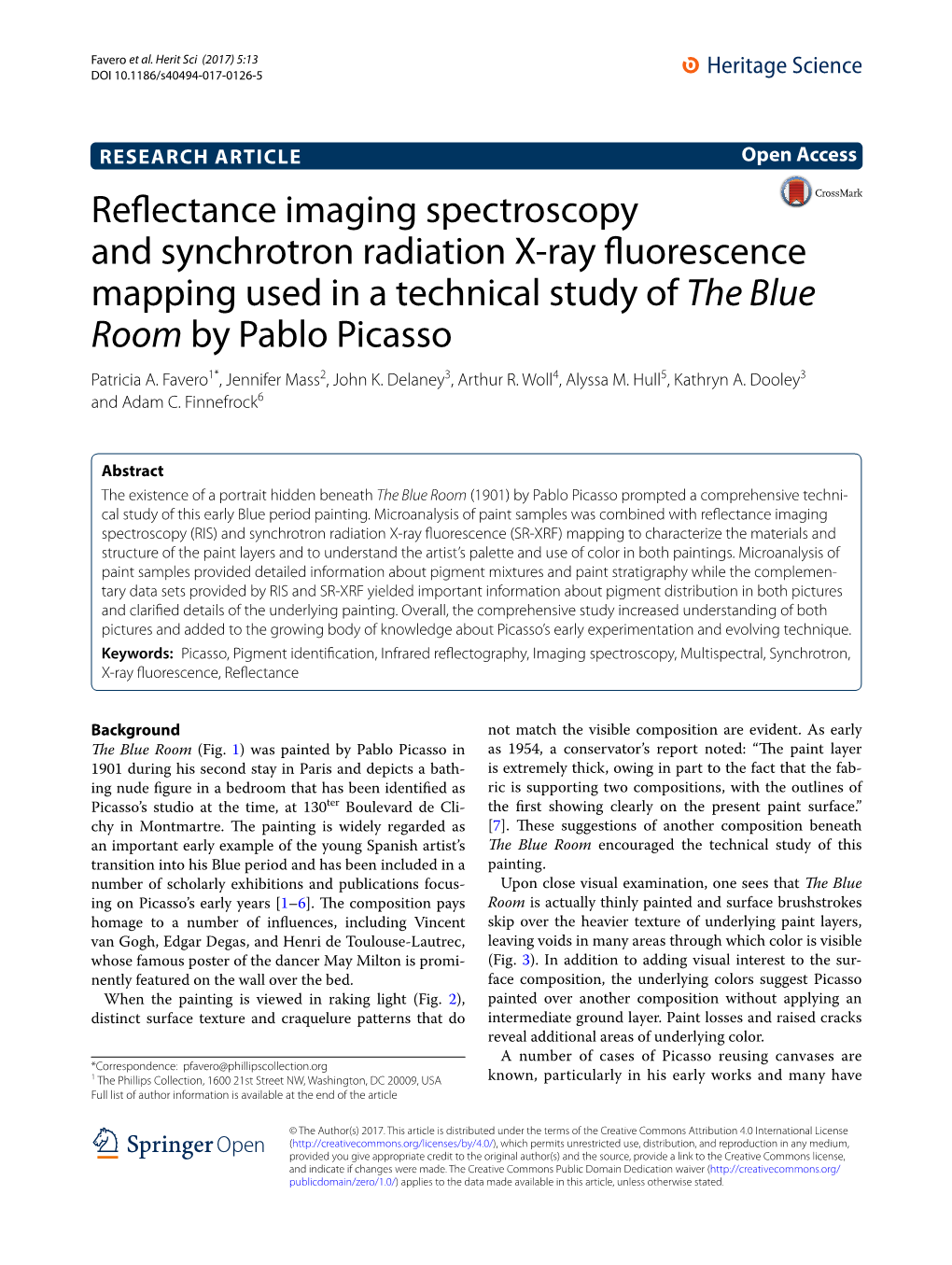 Reflectance Imaging Spectroscopy and Synchrotron Radiation X-Ray Fluorescence Mapping Used in a Technical Study of the Blue Room