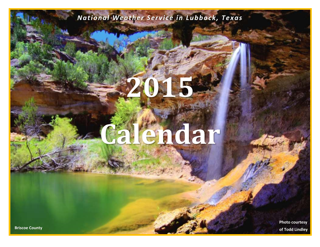 2015 NWS Lubbock Calendar