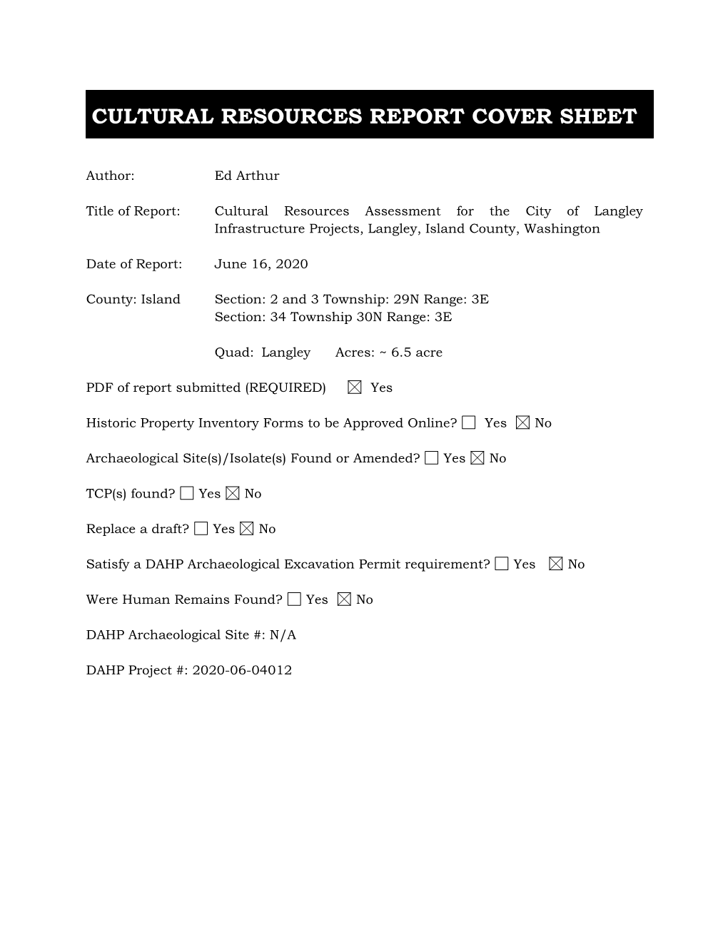 06/12/2020 Caldera Archaeology Technical Report