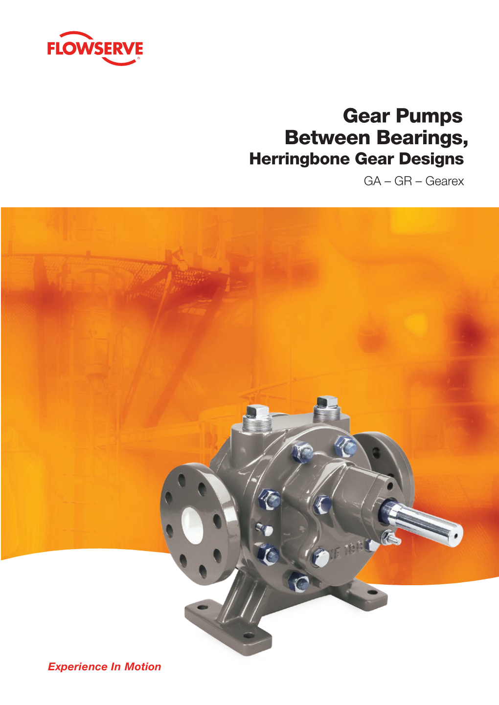 Gear Pumps Between Bearings, Herringbone Gear Designs GA – GR – Gearex