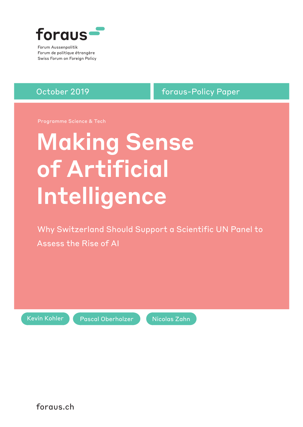 Making Sense of Artificial Intelligence