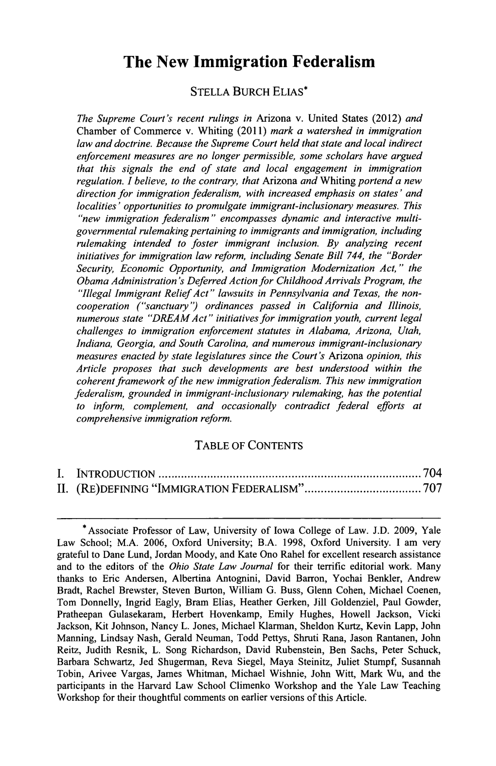 New Immigration Federalism