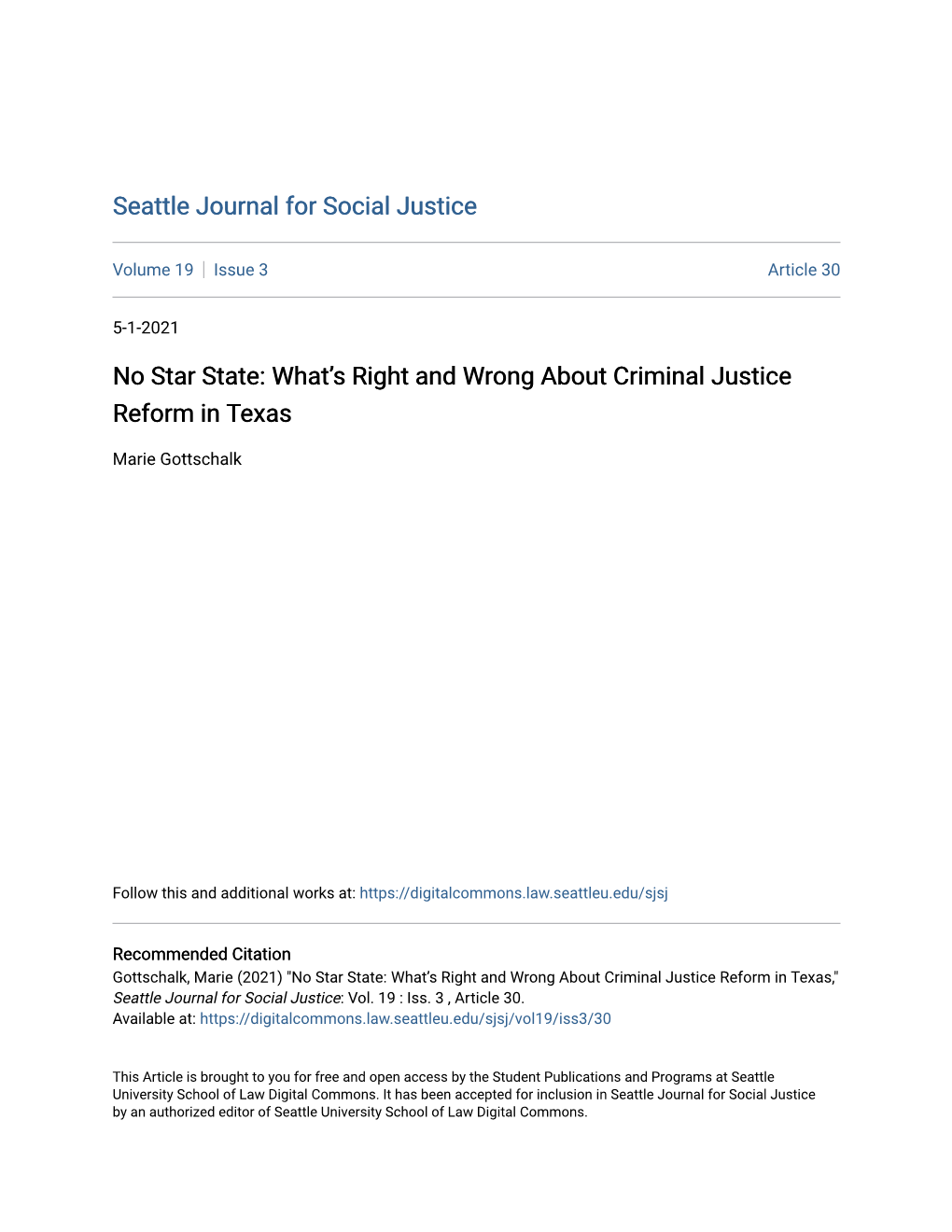 What's Right and Wrong About Criminal Justice Reform in Texas