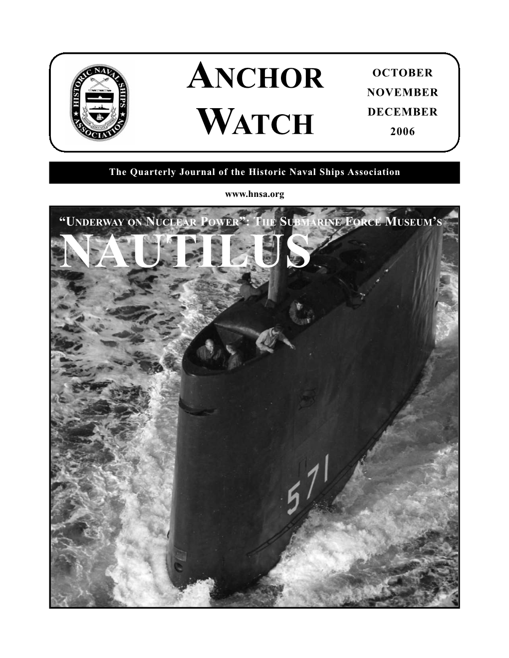 Fall 2006 HNSA Anchor Watch.Qxp