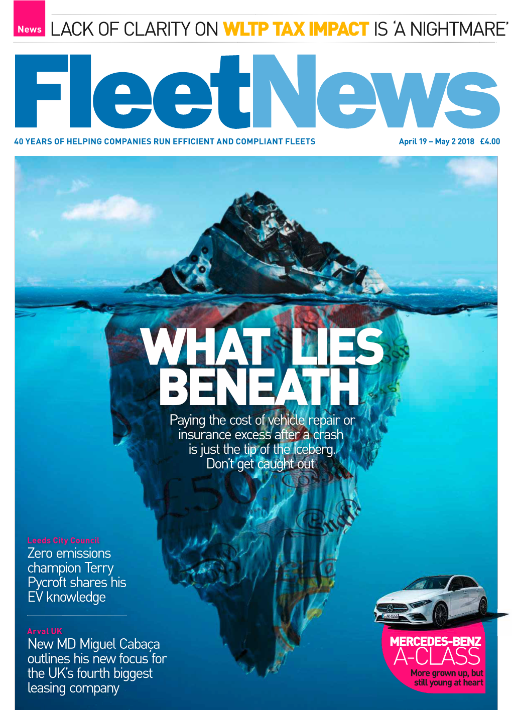 WHAT LIES BENEATH Paying the Cost of Vehicle Repair Or Insurance Excess After a Crash Is Just the Tip of the Iceberg