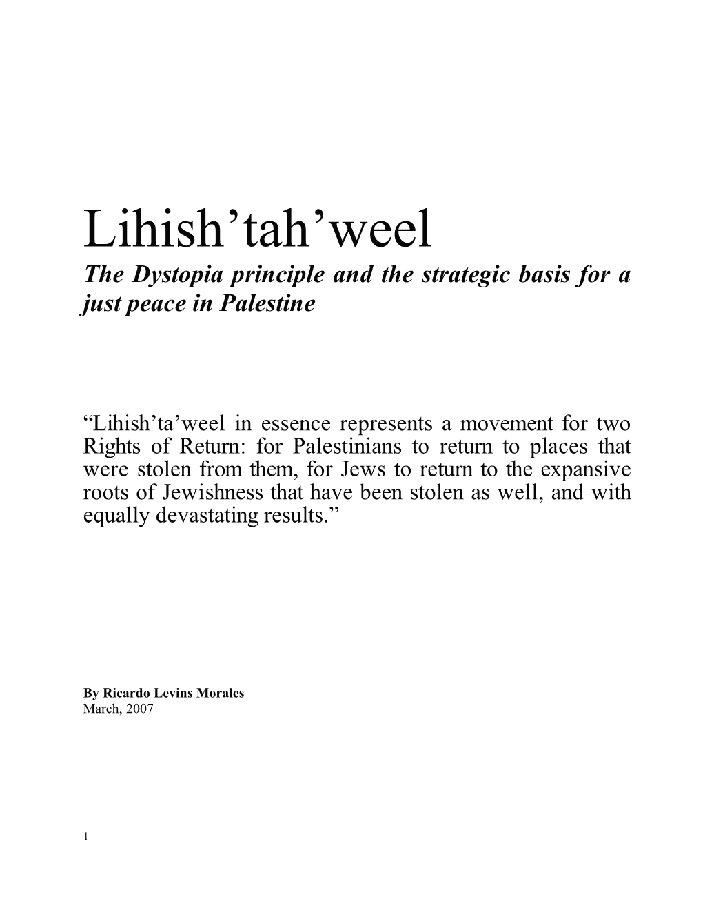 Lihish'tah'weel