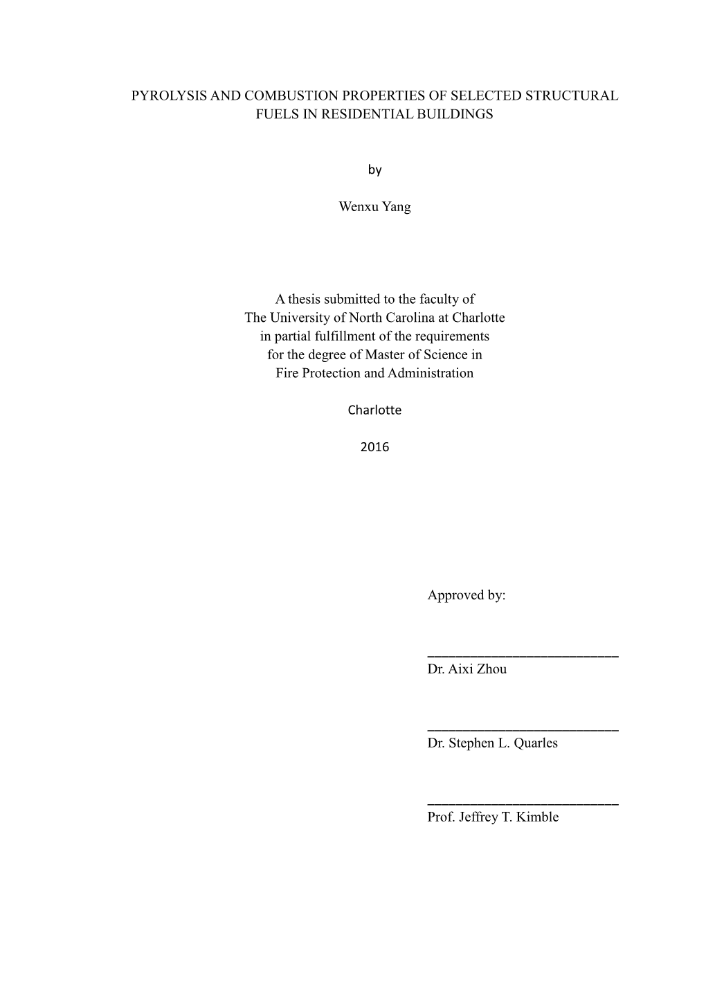 Pyrolysis and Combustion Properties of Selected Structural Fuels in Residential Buildings