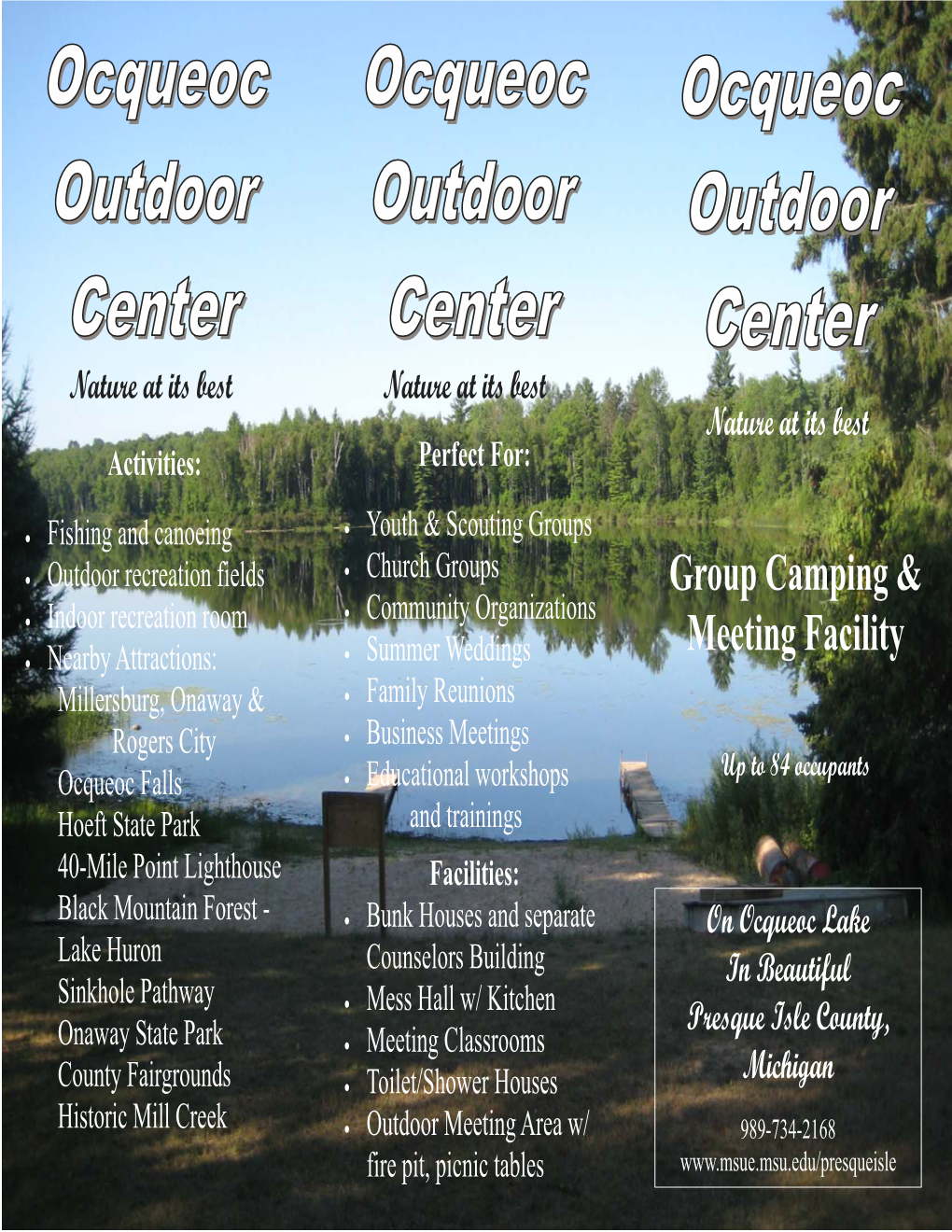 Ocqueoc Outdoor Center Brochure Final 2009