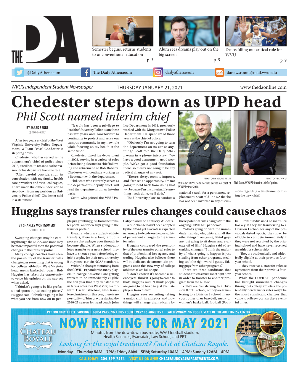 Chedester Steps Down As UPD Head Phil Scott Named Interim Chief