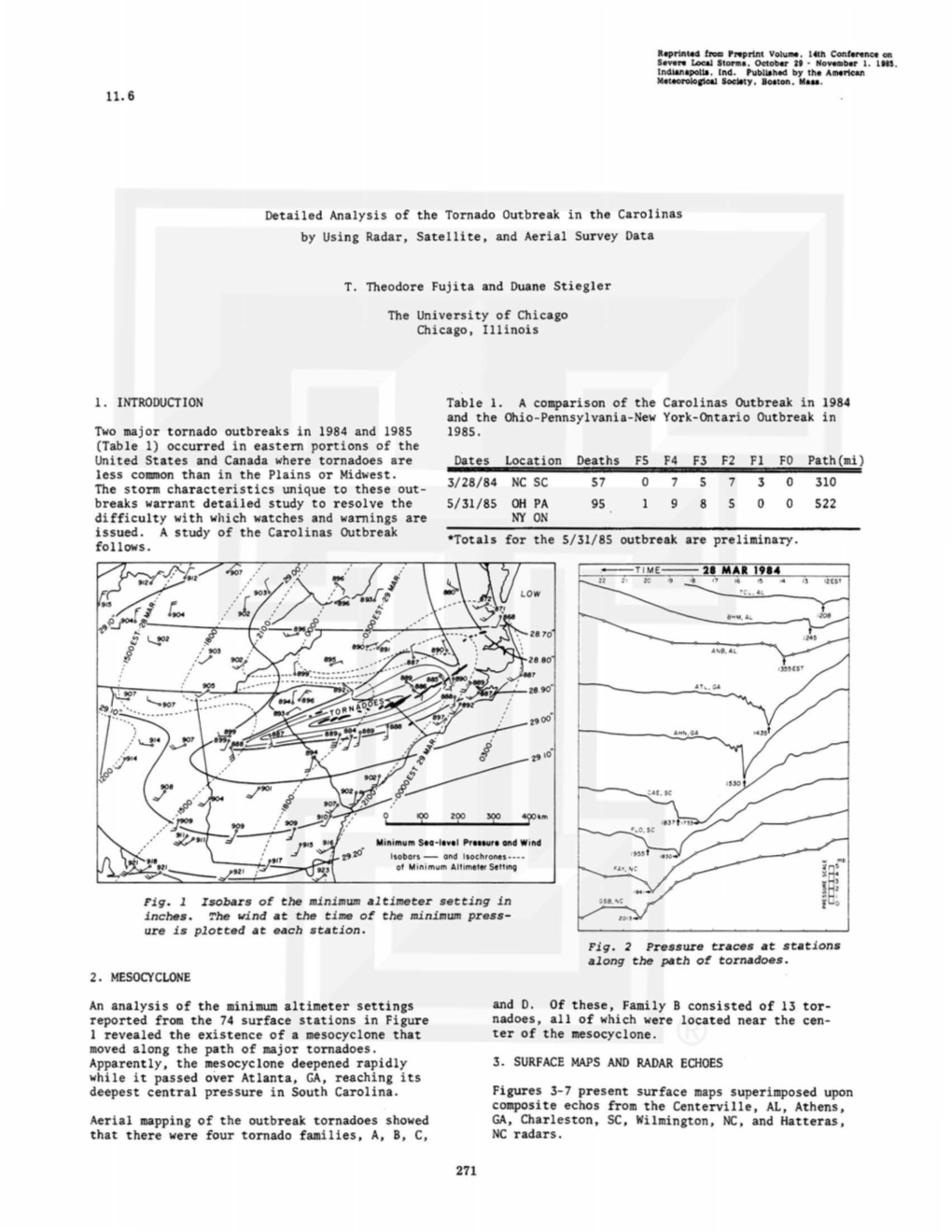 11. 6 Detailed Analysis of the Tornado Outbreak in the Carolinas by Using