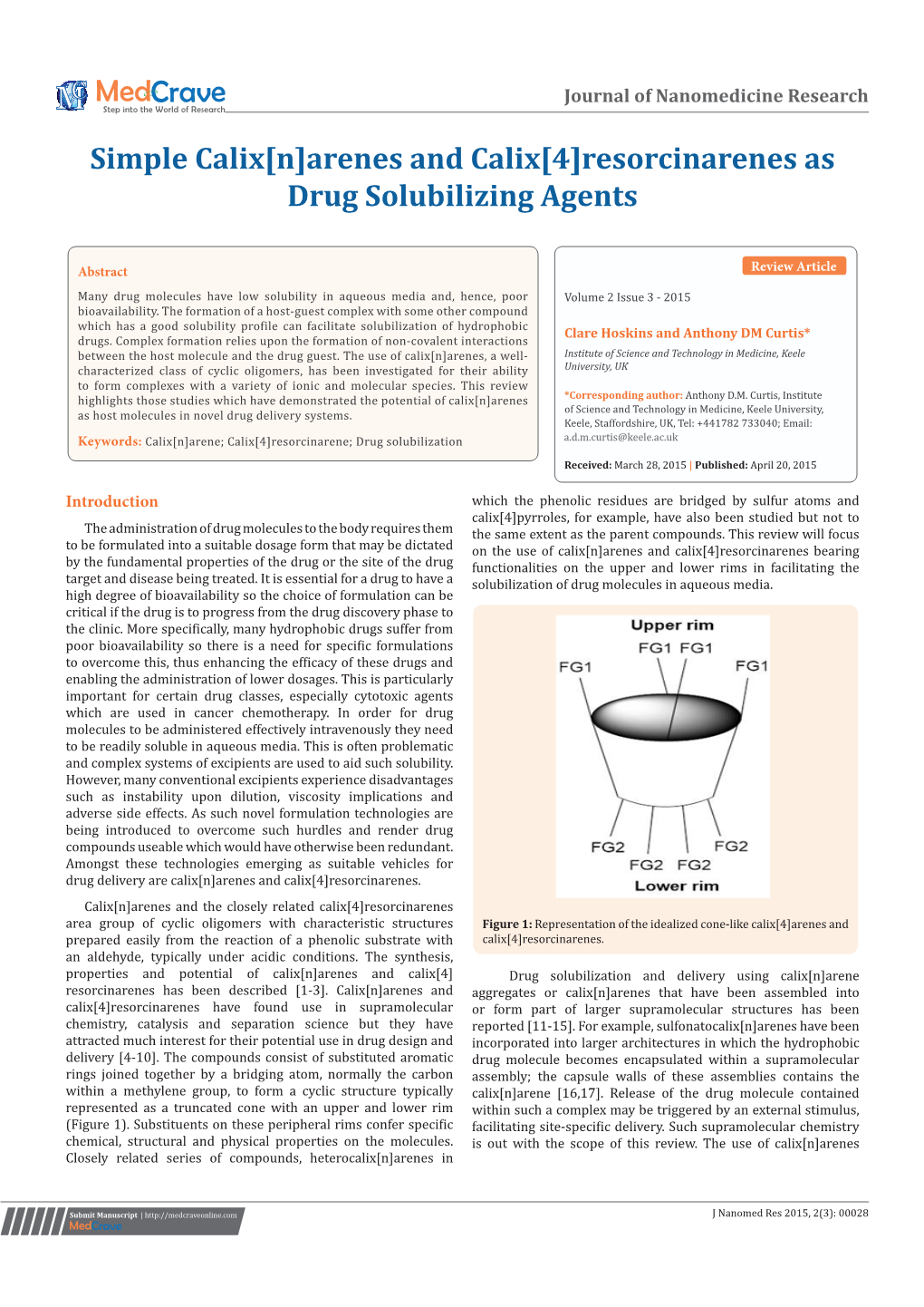 Simple Calix[N]Arene and Calix[4]Resorcinarene As Drug