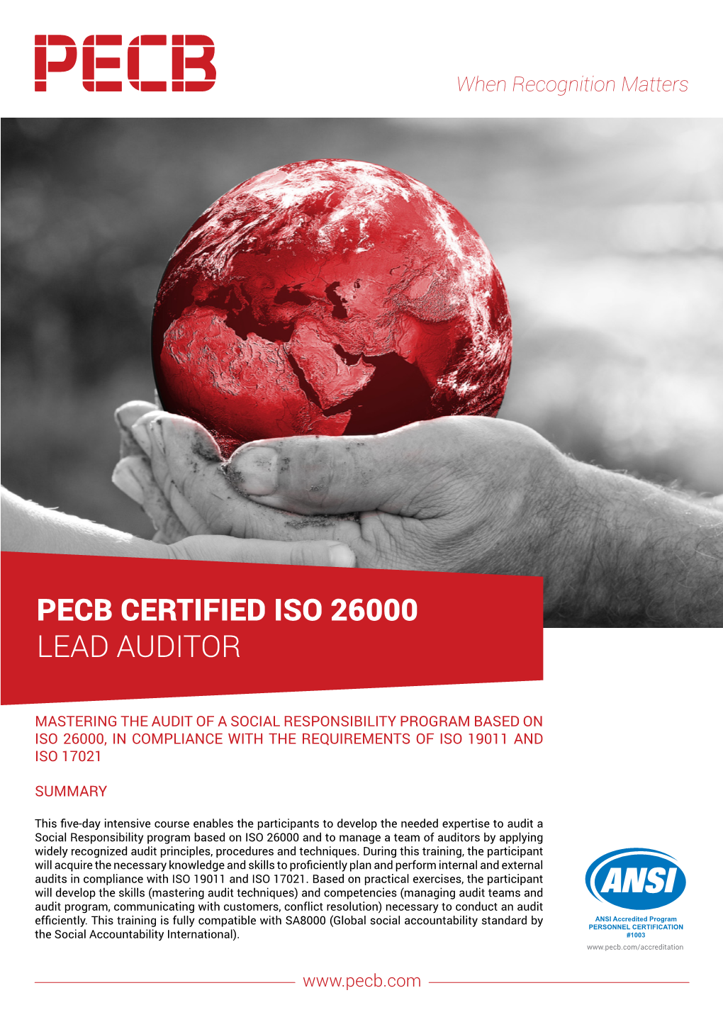 Pecb Certified Iso 26000 Lead Auditor