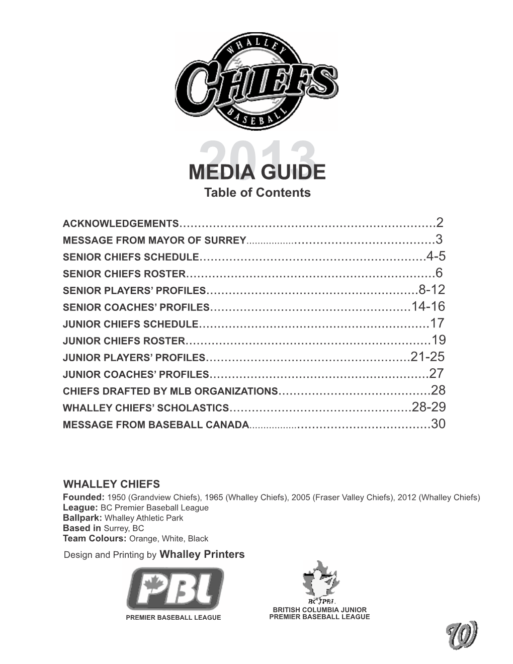 Chiefs Media Guide 2013