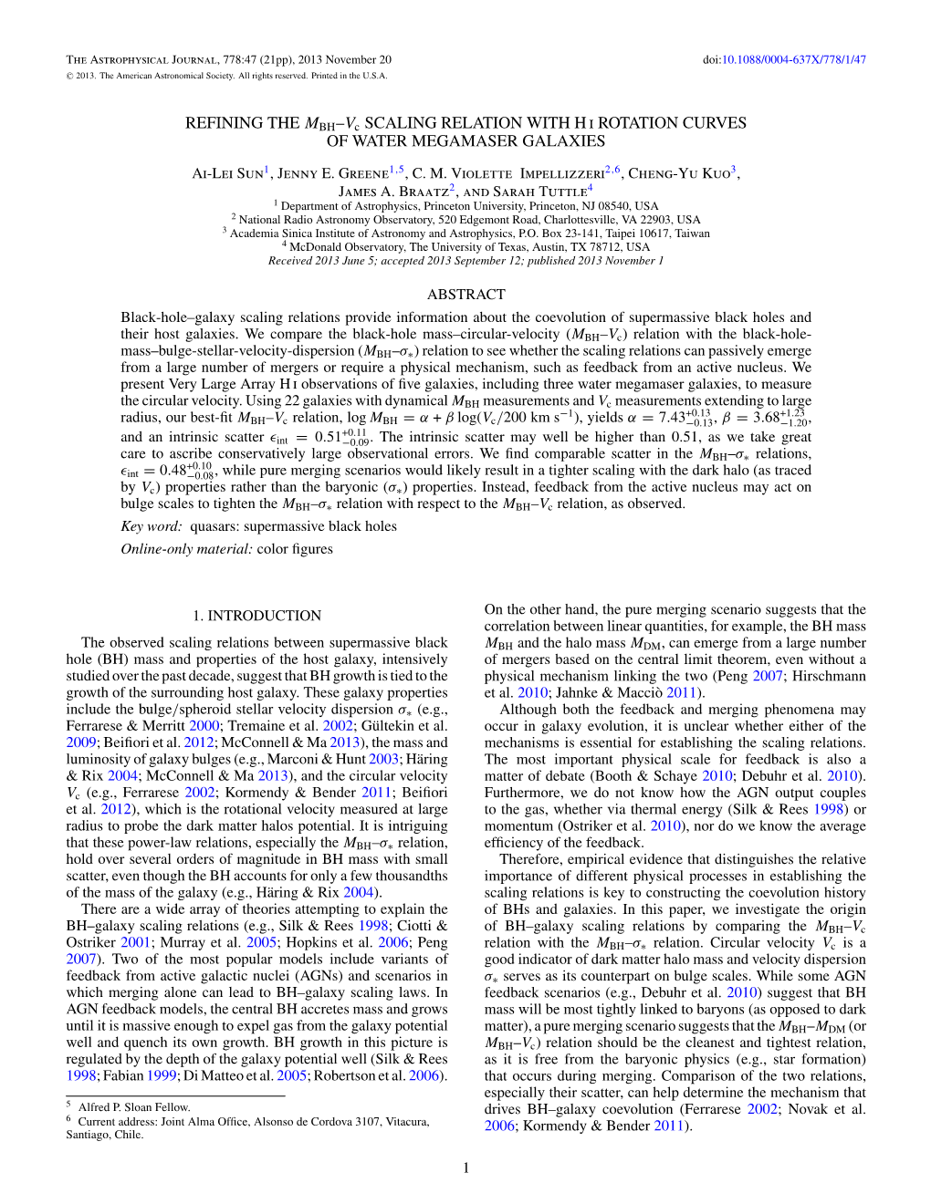 REFINING the MBH–Vc SCALING RELATION with HI ROTATION