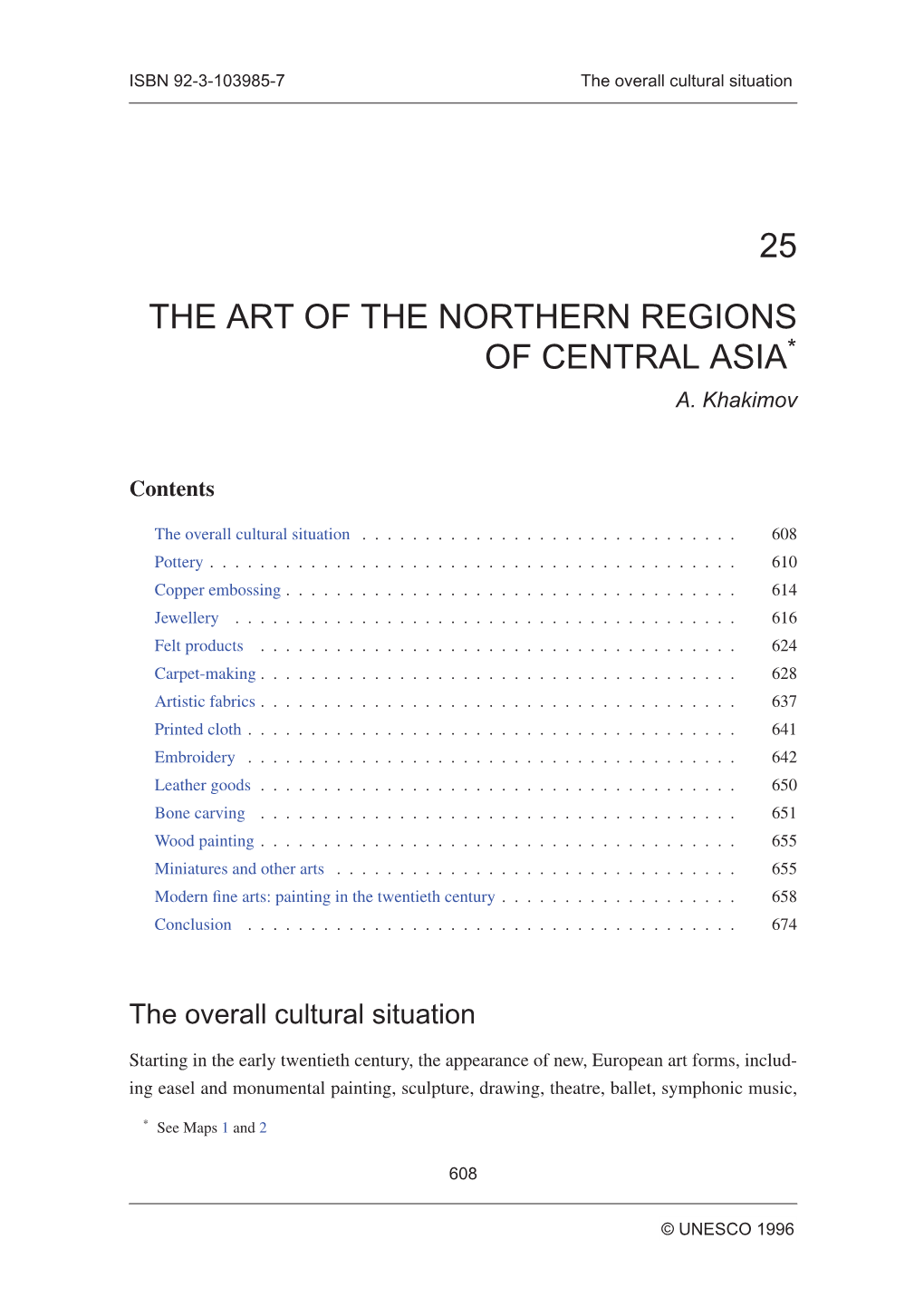 25 the Art of the Northern Regions of Central Asia