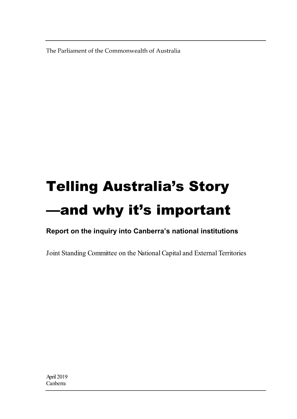 Telling Australia's Story