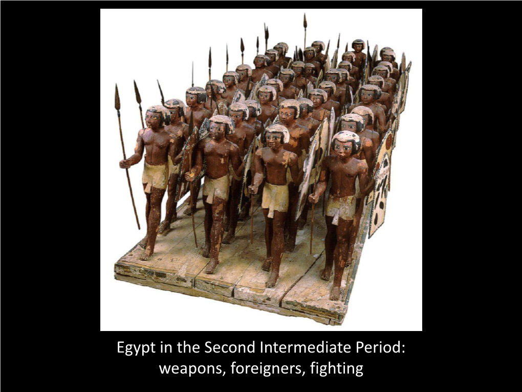 Egypt in the Second Intermediate Period: Weapons, Foreigners, Fighting