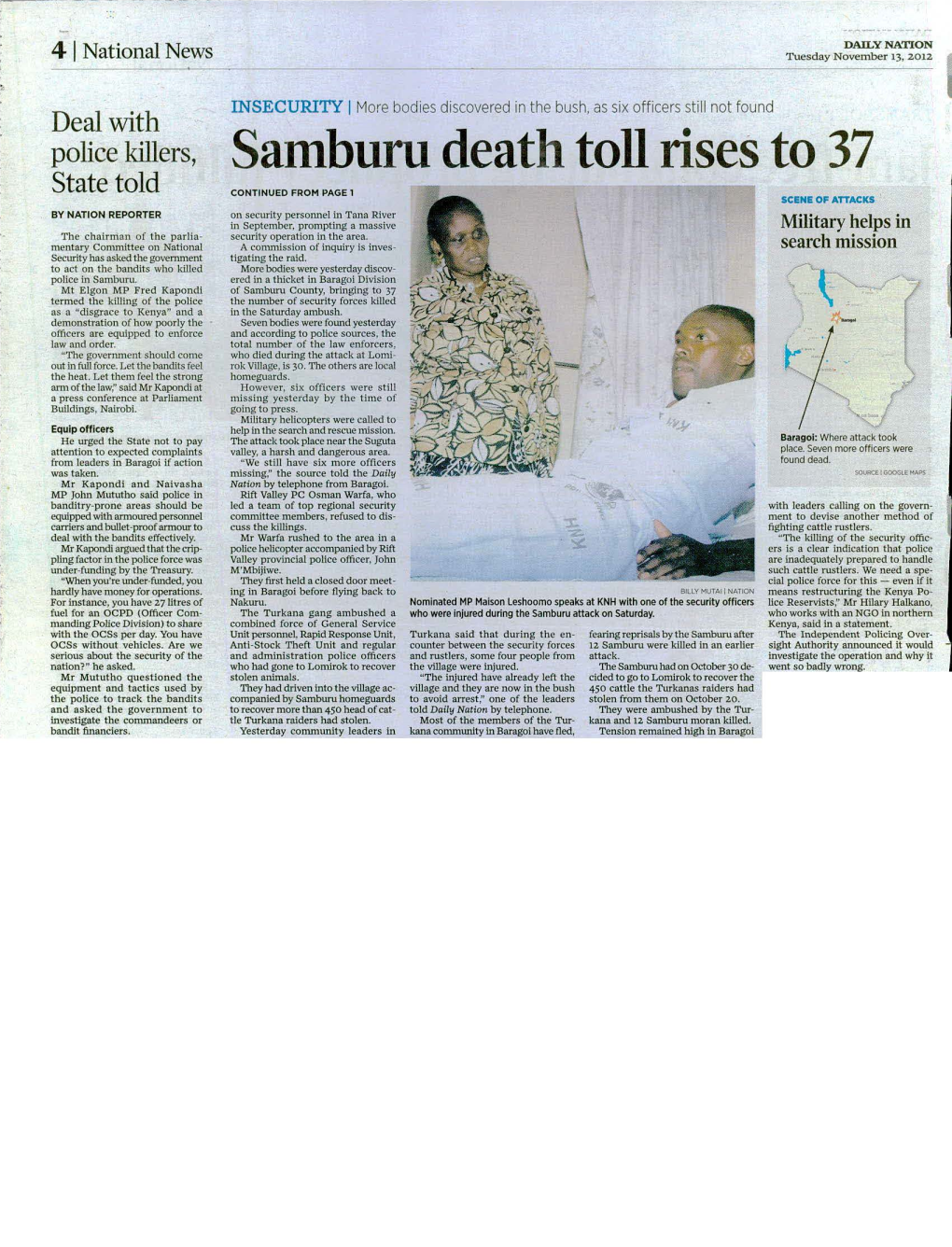 Samburu Death Toll Rises to 37