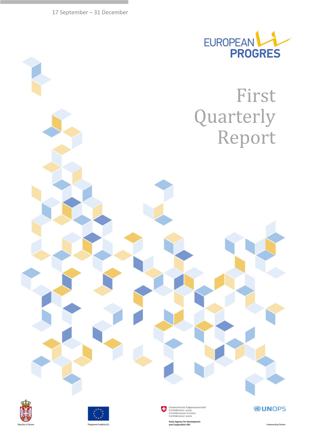 European PROGRES First Quarterly Report 17 September