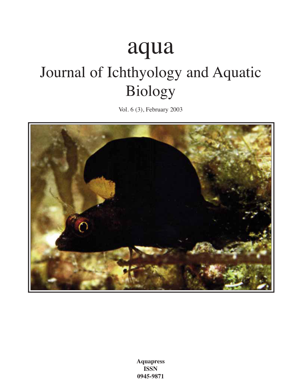 Journal of Ichthyology and Aquatic Biology