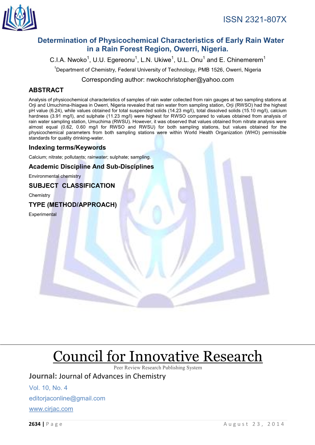 Council for Innovative Research Peer Review Research Publishing System