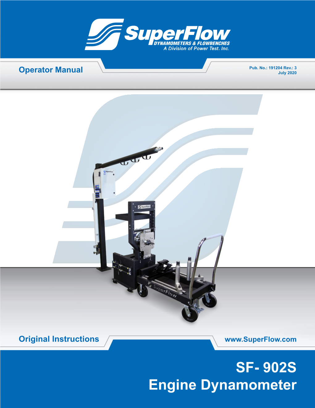 SF- 902S Engine Dynamometer Copyright 2018 by Superflow Dynamometers & Flowbenches