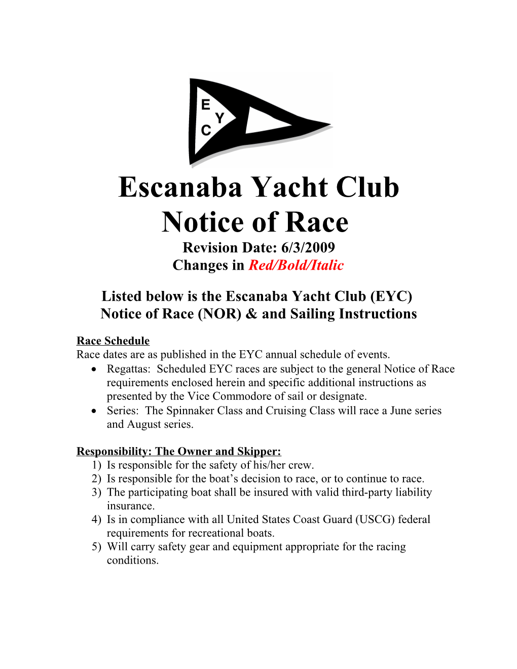 Escanaba Yacht Club