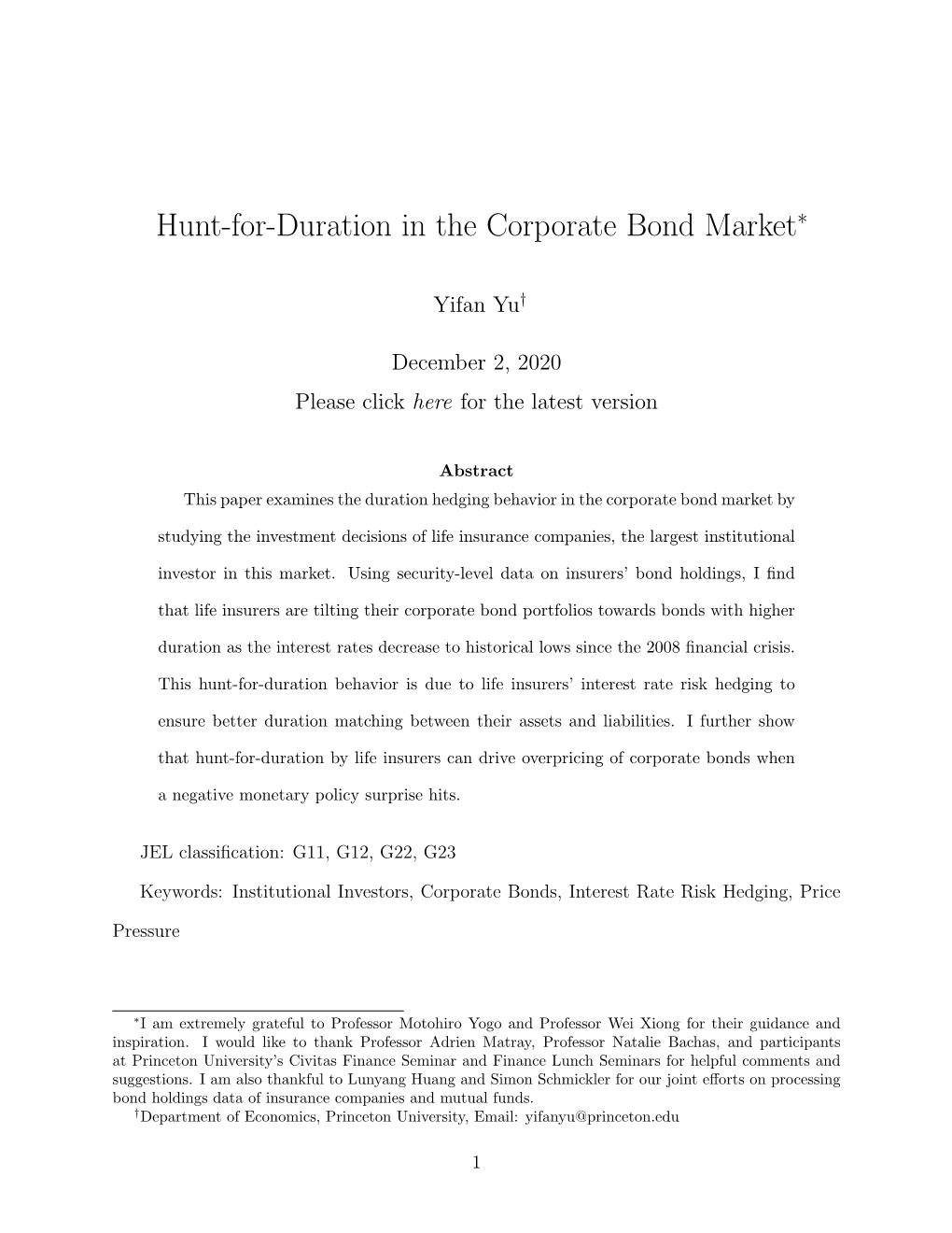 Hunt-For-Duration in the Corporate Bond Market∗